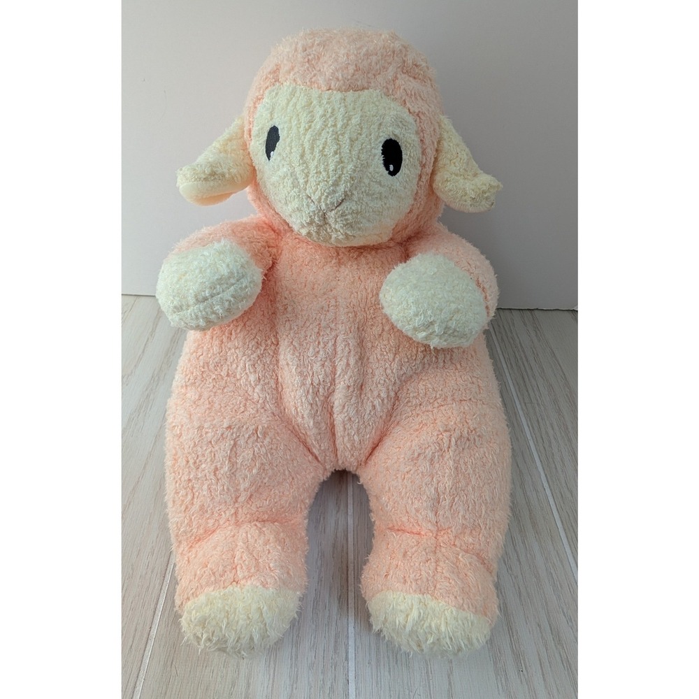 Ty Pillow Pals Lamb Lamybaby Peach Yellow Baby Plush Rattle 1999 Vintage